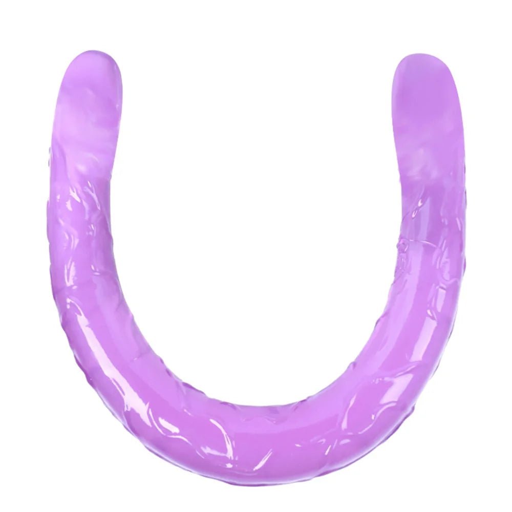 Detail shot of base or attachment on new 44 cm long double toy for couples wellness experience