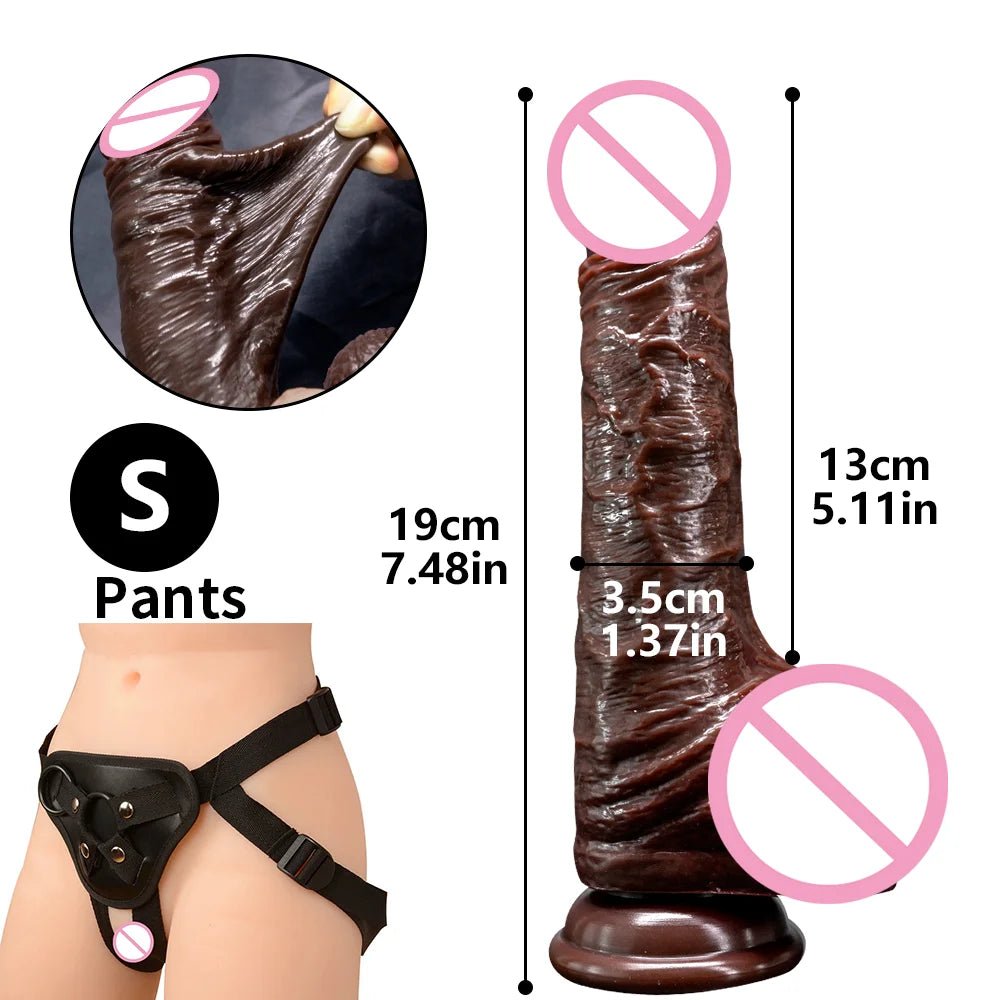 Multiple sizes of black realistic silicone sliding testicles foreskin g spot stimulate displayed together