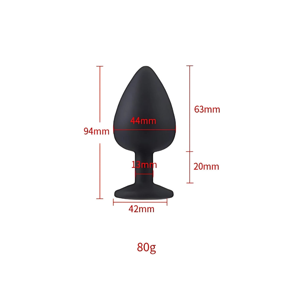 Toosh Black Silicone Butt Plug Large