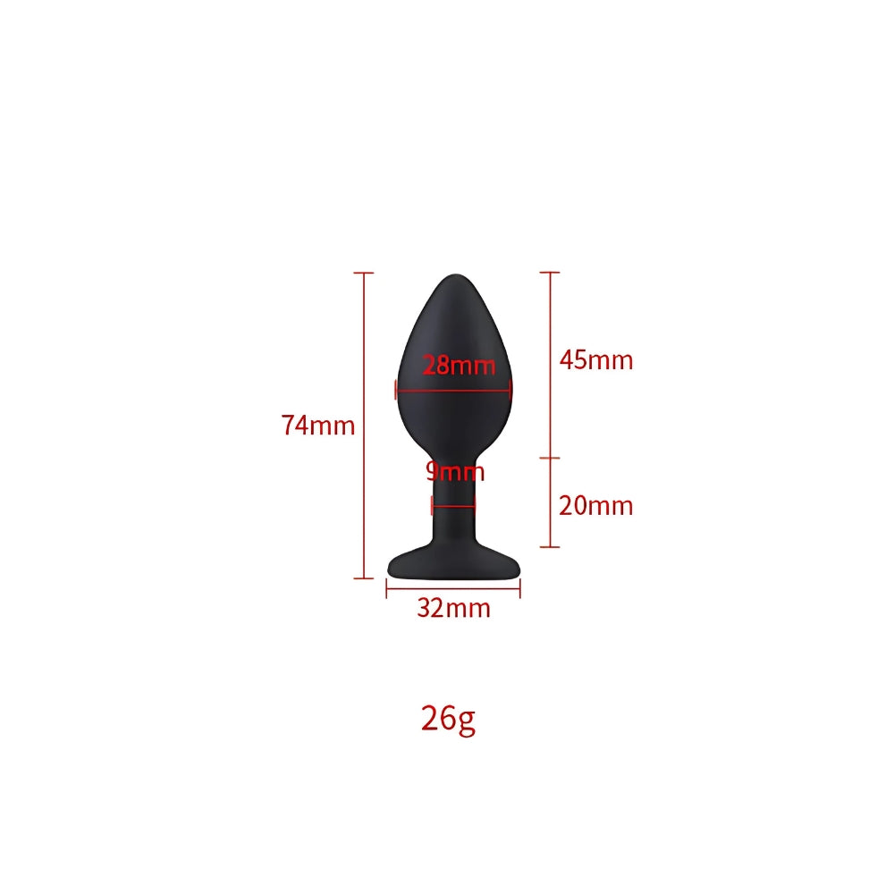 Toosh Black Silicone Butt Plug Small