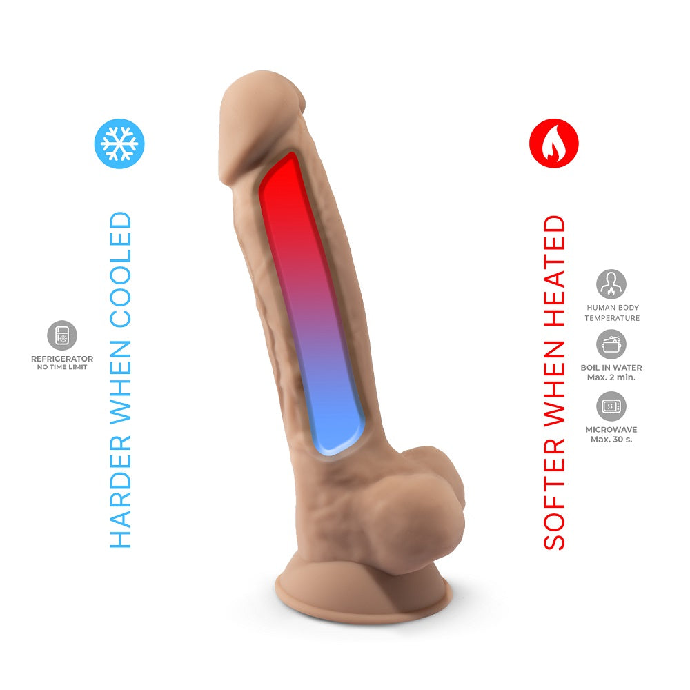 SilexD 7 inch Realistic Silicone Dual Density Dildo with Suction Cup and balls