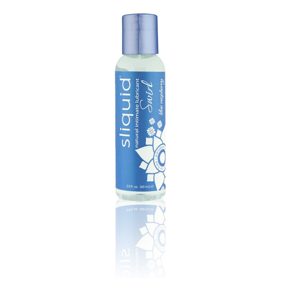 Sliquid Naturals Swirl Flavoured Lubricants-Blue Raspberry 59ml