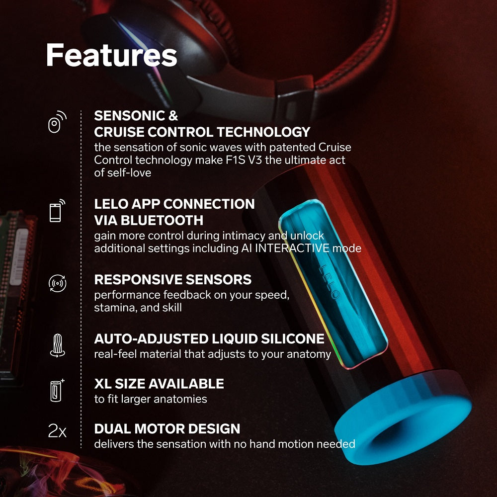 LELO F1S V3 AI Interactive Male Masturbator Blue